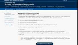 
							         Maintenance Request - Housing and Residential Engagement | CSUF								  
							    