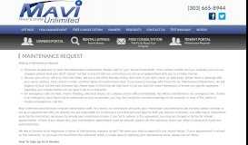 
							         Maintenance Request - Mavi Unlimited								  
							    