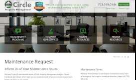 
							         Maintenance Requests | Circle Property Management								  
							    