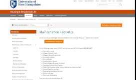 
							         Maintenance Requests | Housing & Residential Life								  
							    