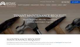 
							         Maintenance Requests | Mosaic Properties								  
							    