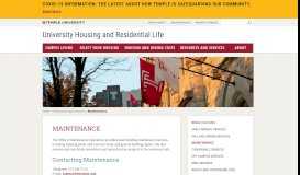
							         Maintenance | University Housing and Residential Life								  
							    