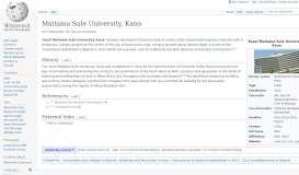 
							         Maitama Sule University, Kano - Wikipedia								  
							    