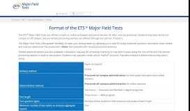 
							         Major Field Tests: Format - ETS.org								  
							    