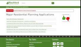 
							         Major Residential Planning Applications | Rochford District Council								  
							    