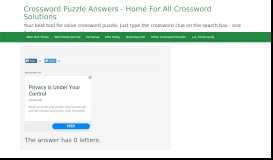 
							         Major web portal crossword clue - Crossword Puzzle Answers								  
							    