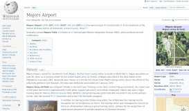 
							         Majors Airport - Wikipedia								  
							    