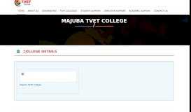 
							         Majuba TVET College - TVET PORTAL								  
							    