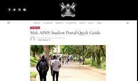 
							         Mak AIMS Student Portal Quick Guide | Makerere University News Portal								  
							    