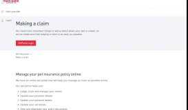 
							         Make a claim | Pet Insurance | Medibank								  
							    