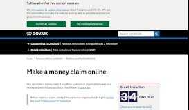 
							         Make a money claim online - GOV.UK								  
							    