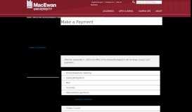 
							         Make a Payment - MacEwan University								  
							    