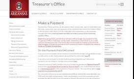 
							         Make a Payment - Treasurer's Office - University of Arkansas								  
							    