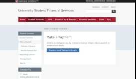 
							         Make a Payment | University Student Financial Services								  
							    