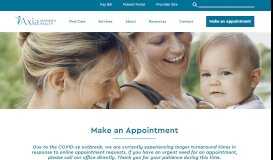 
							         Make an Appointment - Axia Women's Health								  
							    