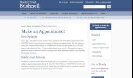 
							         Make an Appointment - Dr. Bushnell								  
							    