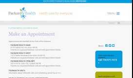 
							         Make an Appointment | Packard Health								  
							    