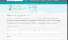 
							         Make An Appointment - Pariser Dermatology								  
							    