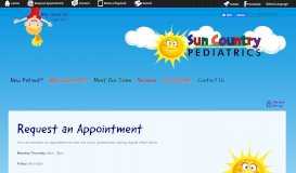 
							         Make an Appointment — Sun Country Pediatrics								  
							    
