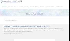 
							         Make an Appointment - The Reproductive Medicine Group								  
							    