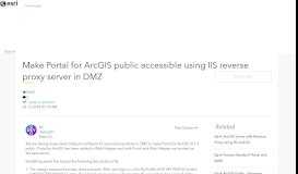 
							         Make Portal for ArcGIS public accessible using IIS reverse proxy ...								  
							    