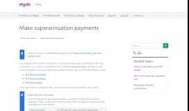 
							         Make superannuation payments - MYOB's super portal - MYOB Help ...								  
							    