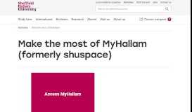 
							         Make the most of MyHallam | Sheffield Hallam University								  
							    
