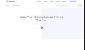 
							         Make Your Intranet a Success from the Very Start | Interact software								  
							    