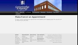 
							         Make/Cancel an Appointment | Gastroenterology & Hepatology of CNY								  
							    