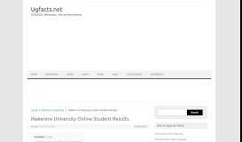 
							         Makerere University Online Student Results - Ugfacts.net								  
							    