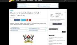 
							         Makerere University Student Portal - student.mak.ac.ug - UGstudent								  
							    