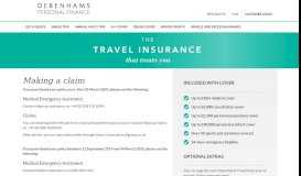 
							         Making a claim - Debenhams Travel Insurance								  
							    