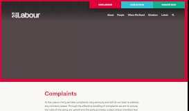
							         Making a complaint to the Labour Party								  
							    