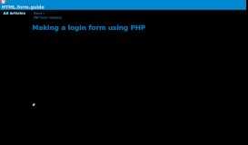 
							         Making a login form using PHP | Form.guide								  
							    