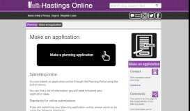 
							         Making a planning application within the Hastings Borough								  
							    