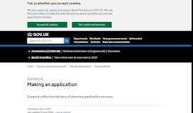 
							         Making an application - GOV.UK								  
							    