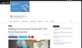 
							         Making Future-proof Guest Wi-Fi for Small Businesses | Maravedis								  
							    