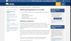 
							         Making Payments in eTaxBC - Province of British Columbia								  
							    