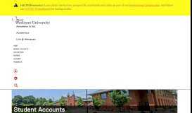 
							         Making Payments, Student Accounts - Wesleyan University								  
							    
