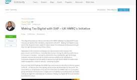 
							         Making Tax Digital with SAP – UK HMRC's Initiative | SAP Blogs								  
							    