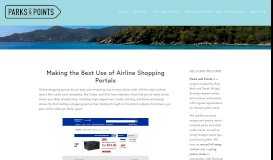 
							         Making the Best Use of Airline Shopping Portals — Parks & Points								  
							    