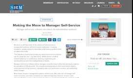 
							         Making the Move to Manager Self-Service - SHRM								  
							    