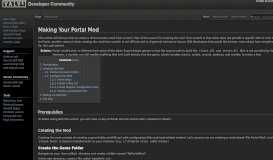
							         Making Your Portal Mod - Valve Developer Community								  
							    