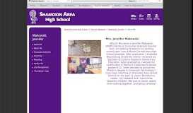 
							         Makowski, Jennifer / About Me - Shamokin Area School District								  
							    