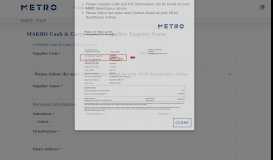 
							         MAKRO Cash & Carry Czech Supplier Enquiry Form | MIAG Eform								  
							    