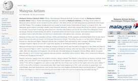 
							         Malaysia Airlines - Wikipedia								  
							    