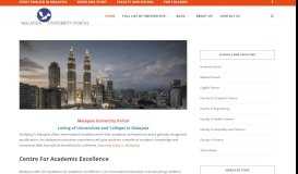 
							         Malaysia University Portal: Malaysian Universities								  
							    