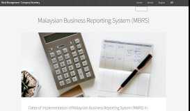 
							         Malaysian Business Reporting System (MBRS) - Brisk Management								  
							    