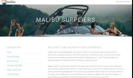 
							         Malibu Suppliers - Home - Malibu Boats								  
							    