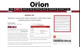 
							         Malicious email shuts down estimated 1,000 Chico State student ...								  
							    